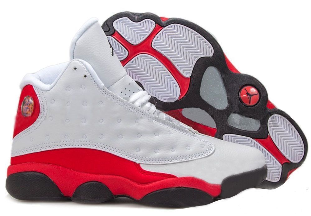 red and white jordans 13